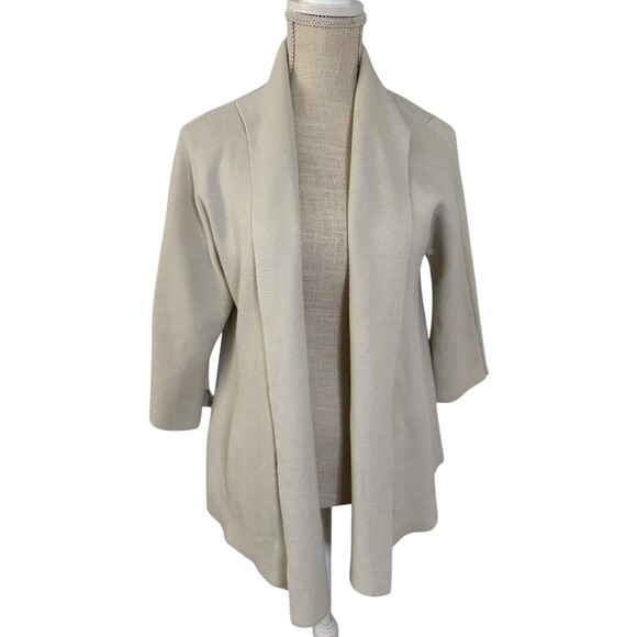 Eileen Fisher Silk Blend Open Longline Cardigan Sweater Size Medium *Read* - Picture 1 of 12